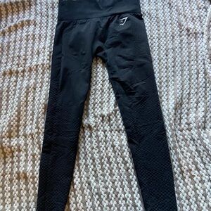 Gymshark Black High-Waist Textured Leggings